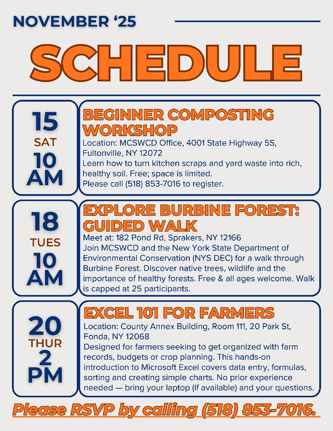 November ‘25 Workshops